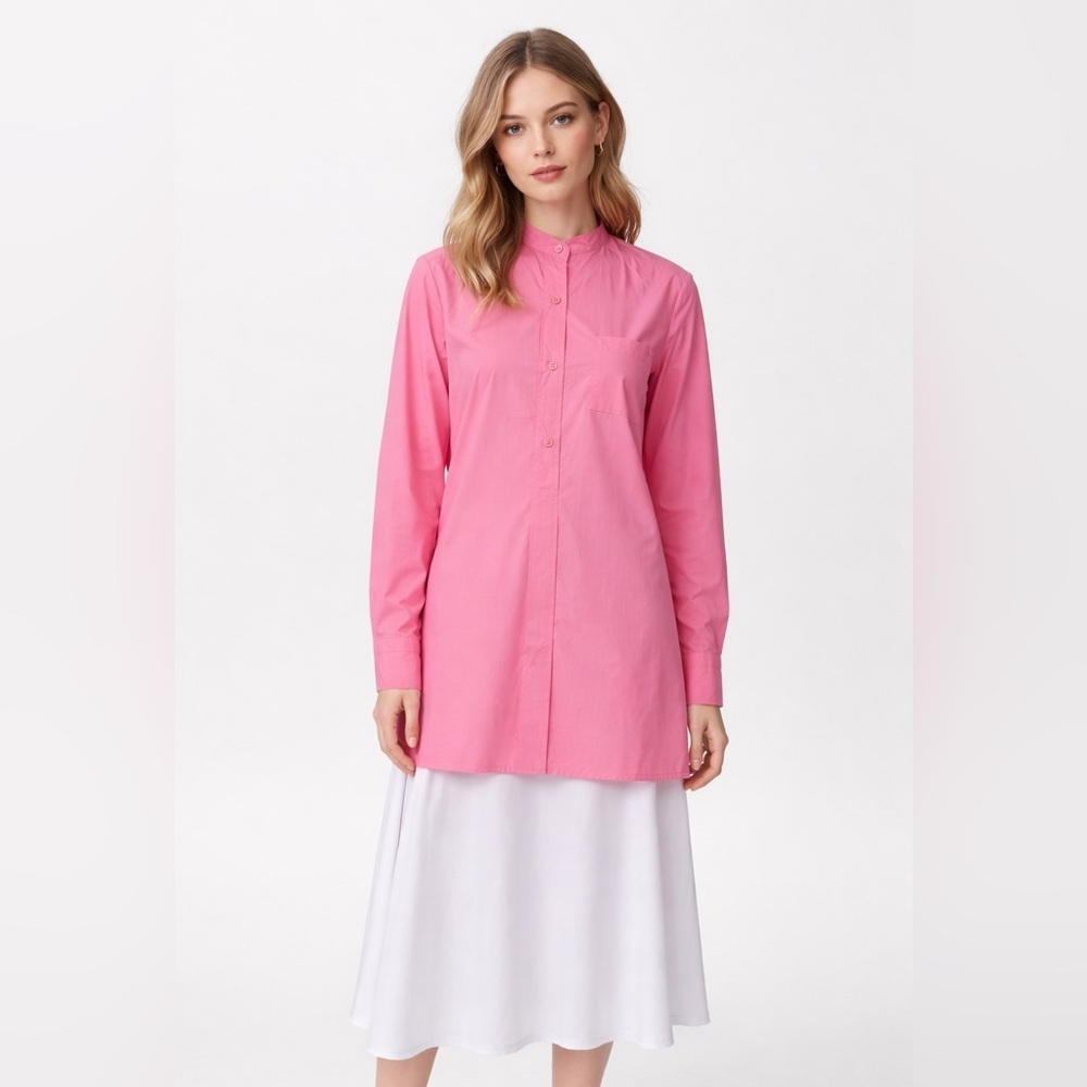 Marni Pink Long Sleeve Tunic 100% Cotton Vintage